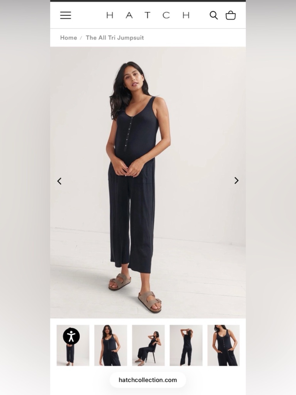 Hatch Maternity Pointelle Jumpsuit